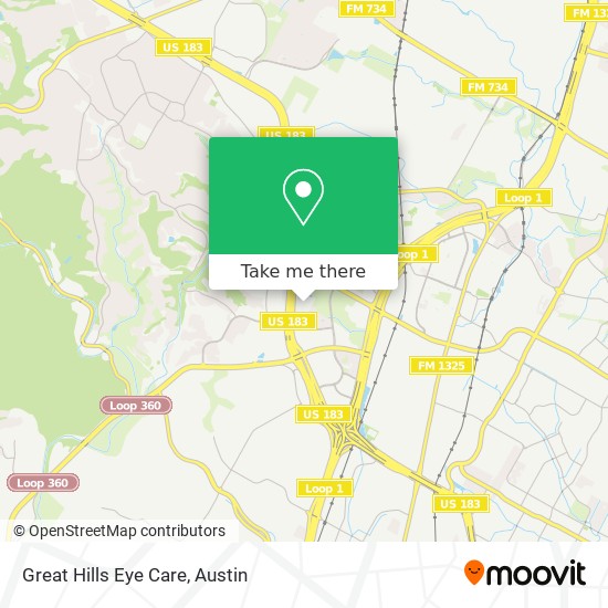 Mapa de Great Hills Eye Care