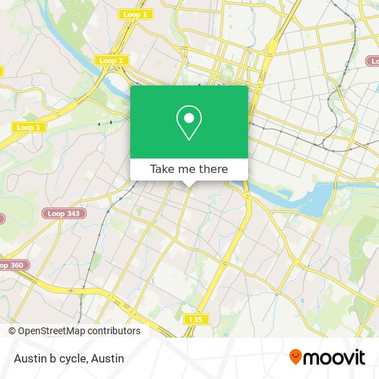 Mapa de Austin b cycle