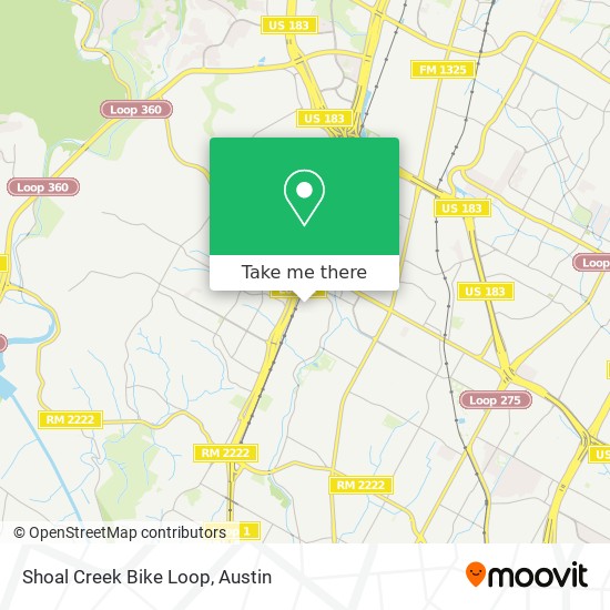 Shoal Creek Bike Loop map