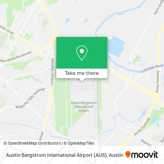 Mapa de Austin Bergstrom International Airport (AUS)