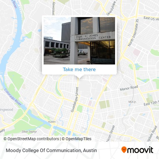 Moody College Of Communication map