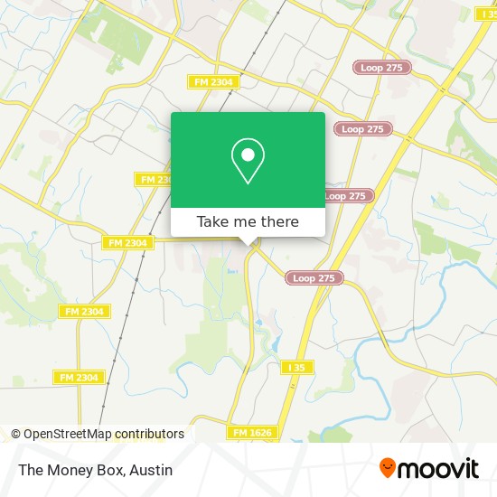 The Money Box map