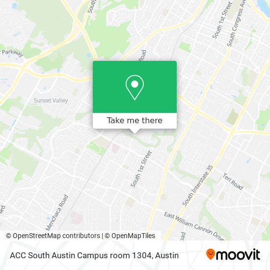 ACC South Austin Campus room 1304 map