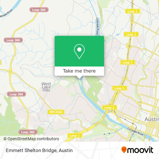 Emmett Shelton Bridge map