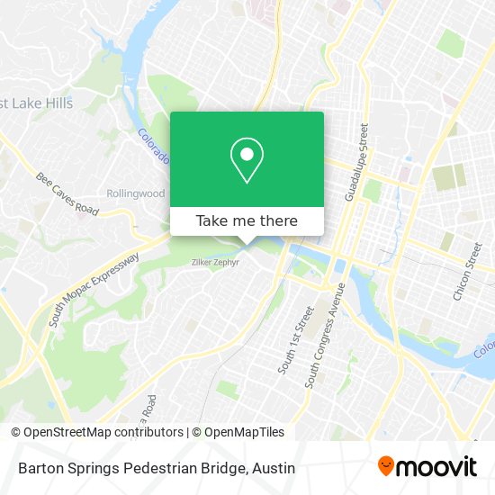 Barton Springs Pedestrian Bridge map
