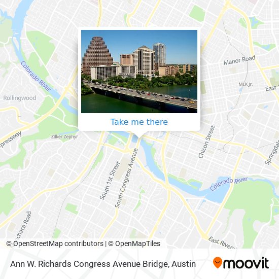 Mapa de Ann W. Richards Congress Avenue Bridge