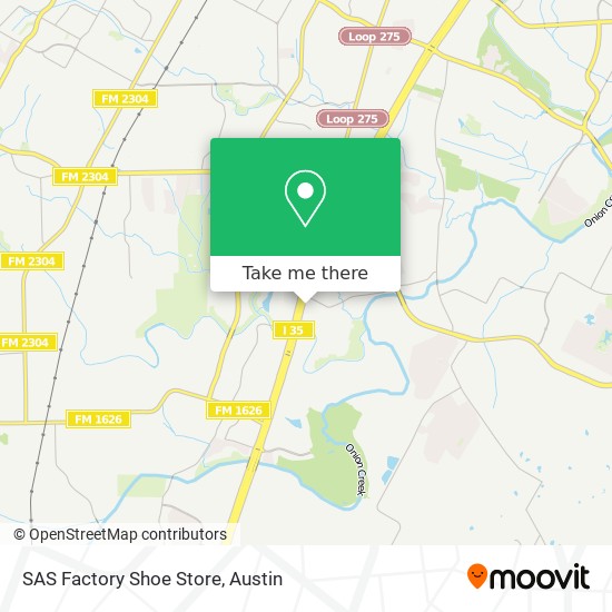 Mapa de SAS Factory Shoe Store