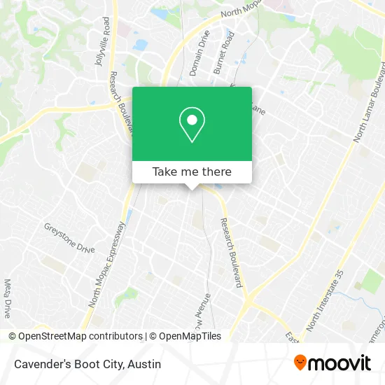 Cavender's Boot City map