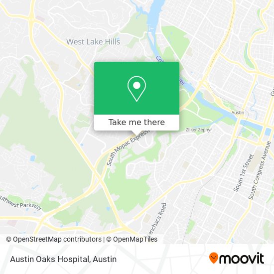 Austin Oaks Hospital map