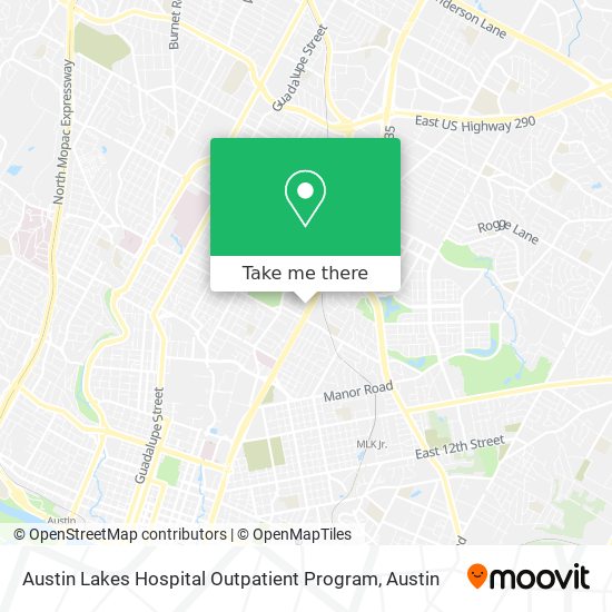 Austin Lakes Hospital Outpatient Program map