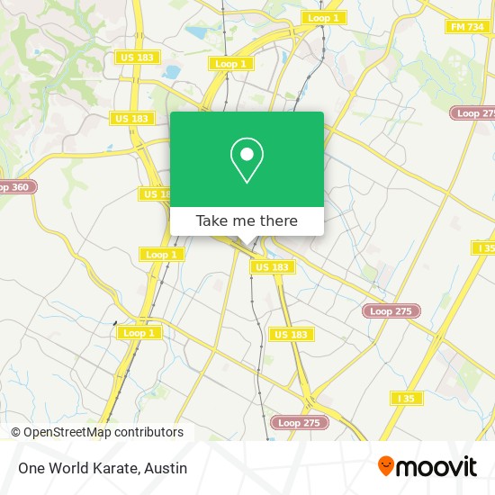 One World Karate map