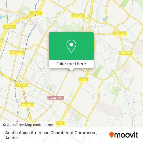 Austin Asian American Chamber of Commerce map