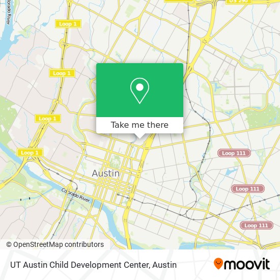 UT Austin Child Development Center map