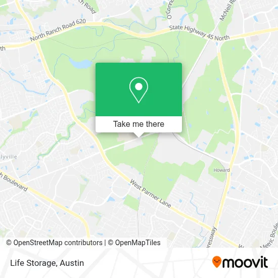 Life Storage map