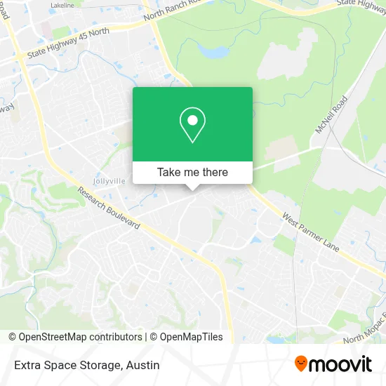 Extra Space Storage map