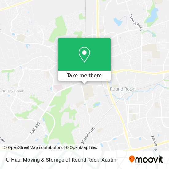 Mapa de U-Haul Moving & Storage of Round Rock