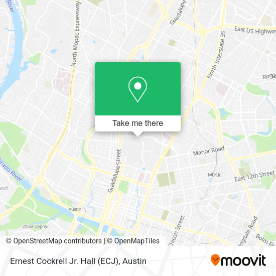 Mapa de Ernest Cockrell Jr. Hall (ECJ)