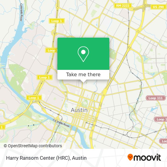Harry Ransom Center (HRC) map