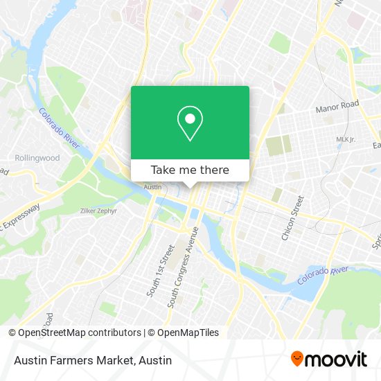Mapa de Austin Farmers Market