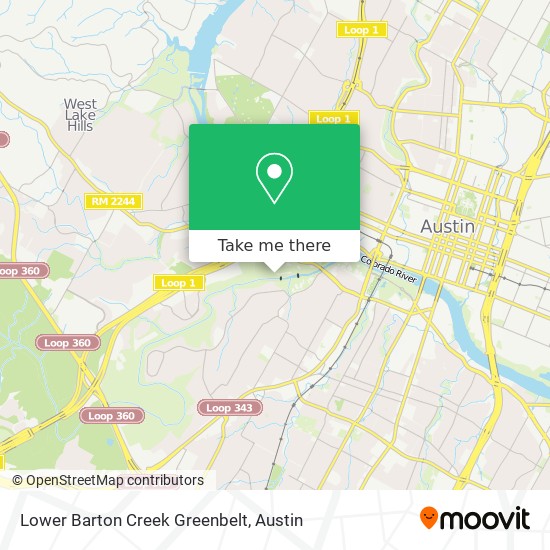 Mapa de Lower Barton Creek Greenbelt