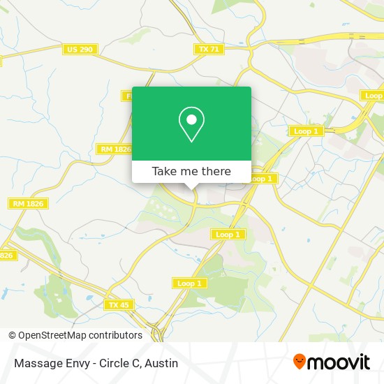 Mapa de Massage Envy - Circle C