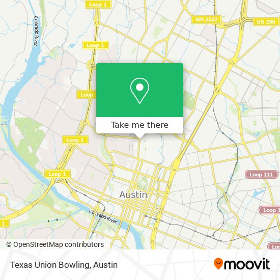 Mapa de Texas Union Bowling