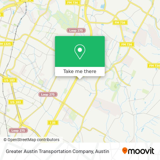 Greater Austin Transportation Company map