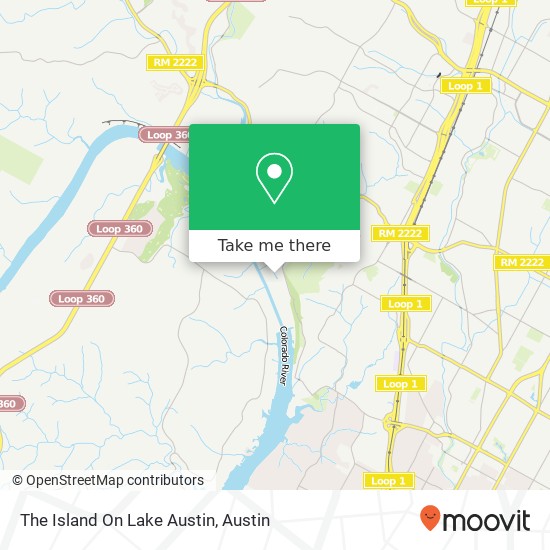 The Island On Lake Austin map