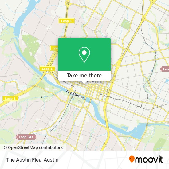 The Austin Flea map