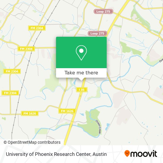 University of Phoenix Research Center map