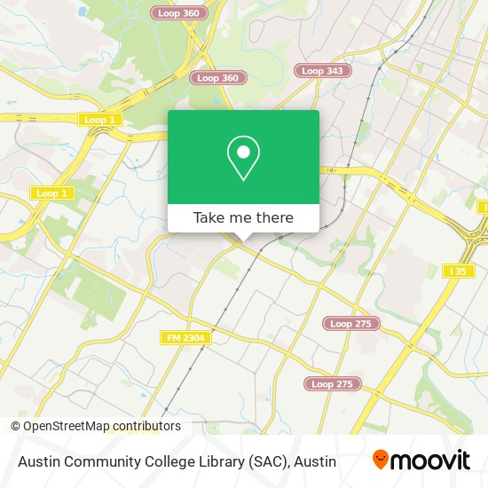 Austin Community College Library (SAC) map