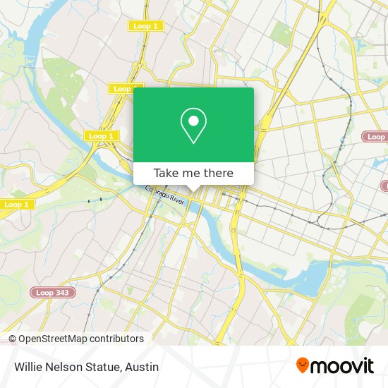 Willie Nelson Statue map