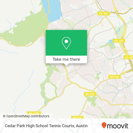 Cedar Park High School Tennis Courts map