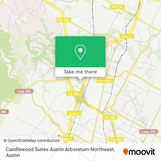 Mapa de Candlewood Suites Austin Arboretum-Northwest