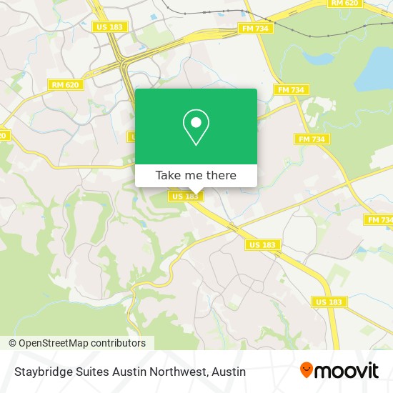Mapa de Staybridge Suites Austin Northwest