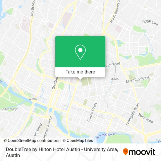 DoubleTree by Hilton Hotel Austin - University Area map