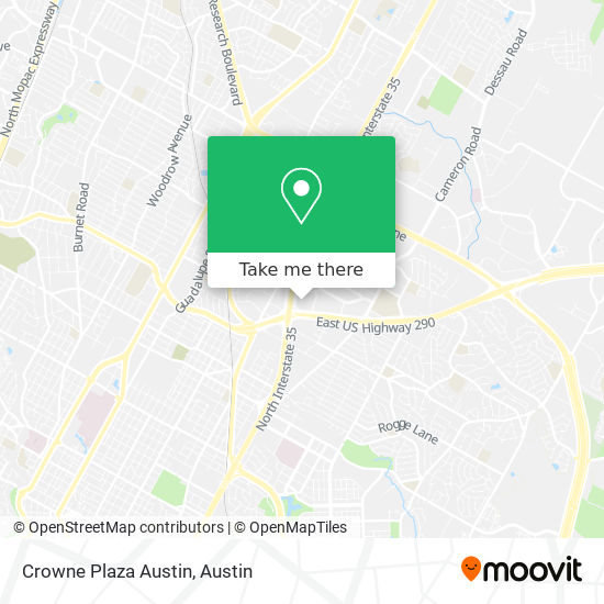 Crowne Plaza Austin map