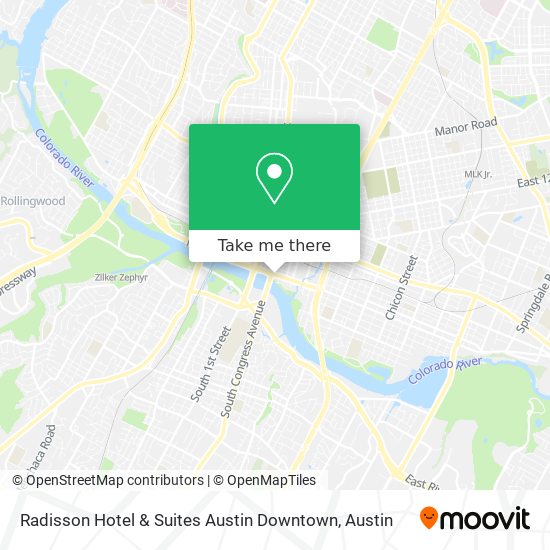 Mapa de Radisson Hotel & Suites Austin Downtown