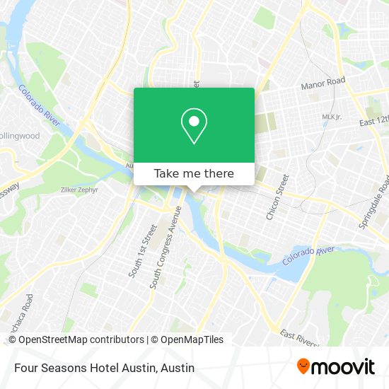 Four Seasons Hotel Austin map