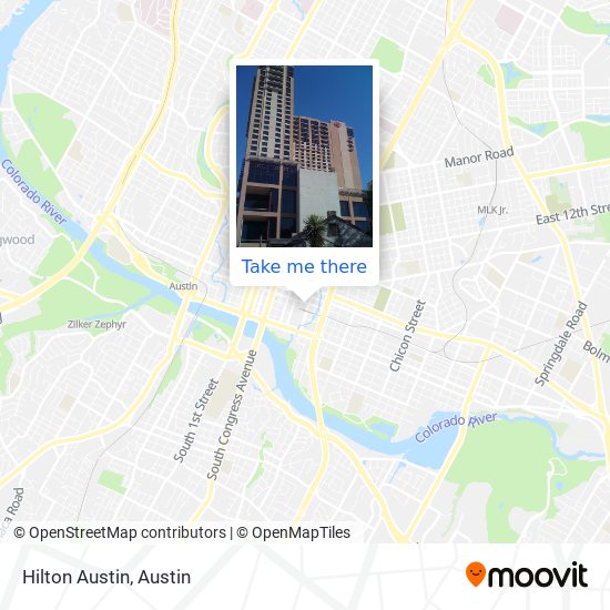 Hilton Austin map