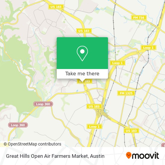 Mapa de Great Hills Open Air Farmers Market