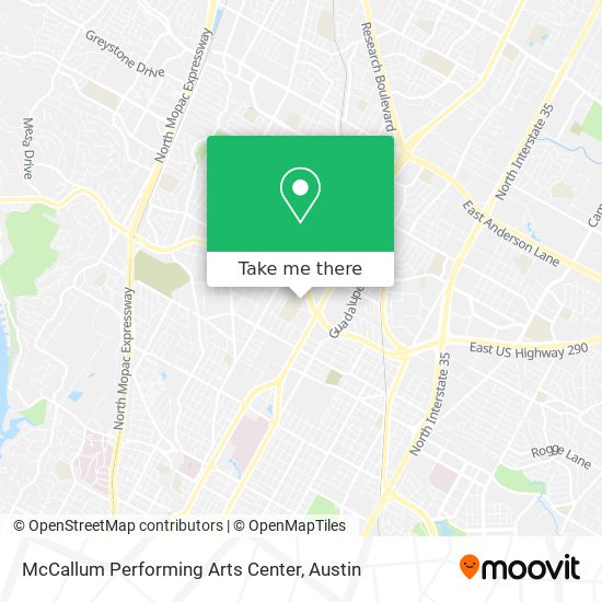 McCallum Performing Arts Center map