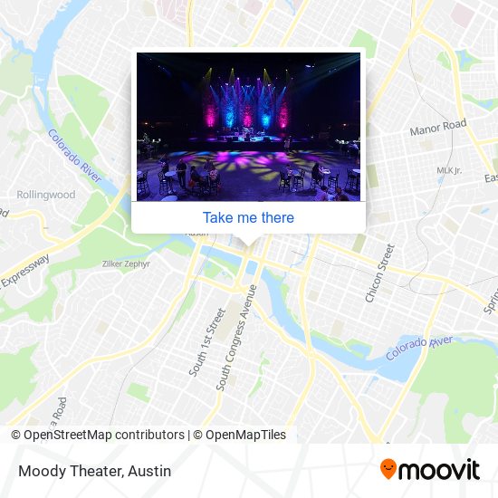 Mapa de Moody Theater