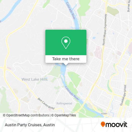 Austin Party Cruises map