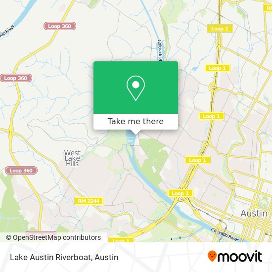 Lake Austin Riverboat map