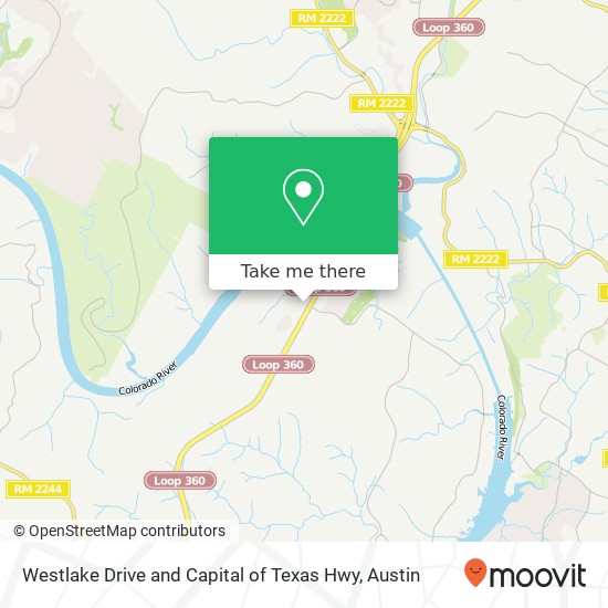 Mapa de Westlake Drive and Capital of Texas Hwy