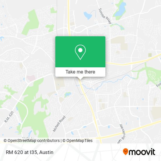 Mapa de RM 620 at I35
