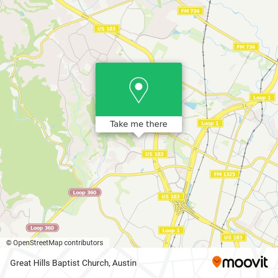 Mapa de Great Hills Baptist Church