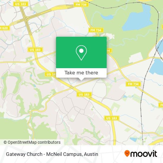 Mapa de Gateway Church - McNeil Campus