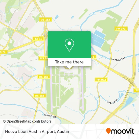 Mapa de Nuevo Leon Austin Airport
